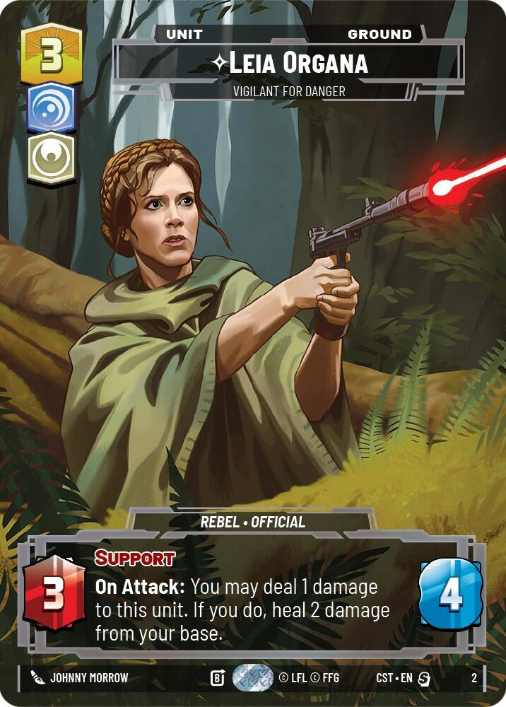 Image for Leia Organa - Vigilant for Danger (Costco Exclusive) (2) (Ashes of the Empire) (ASH) - Star Wars: Unlimited