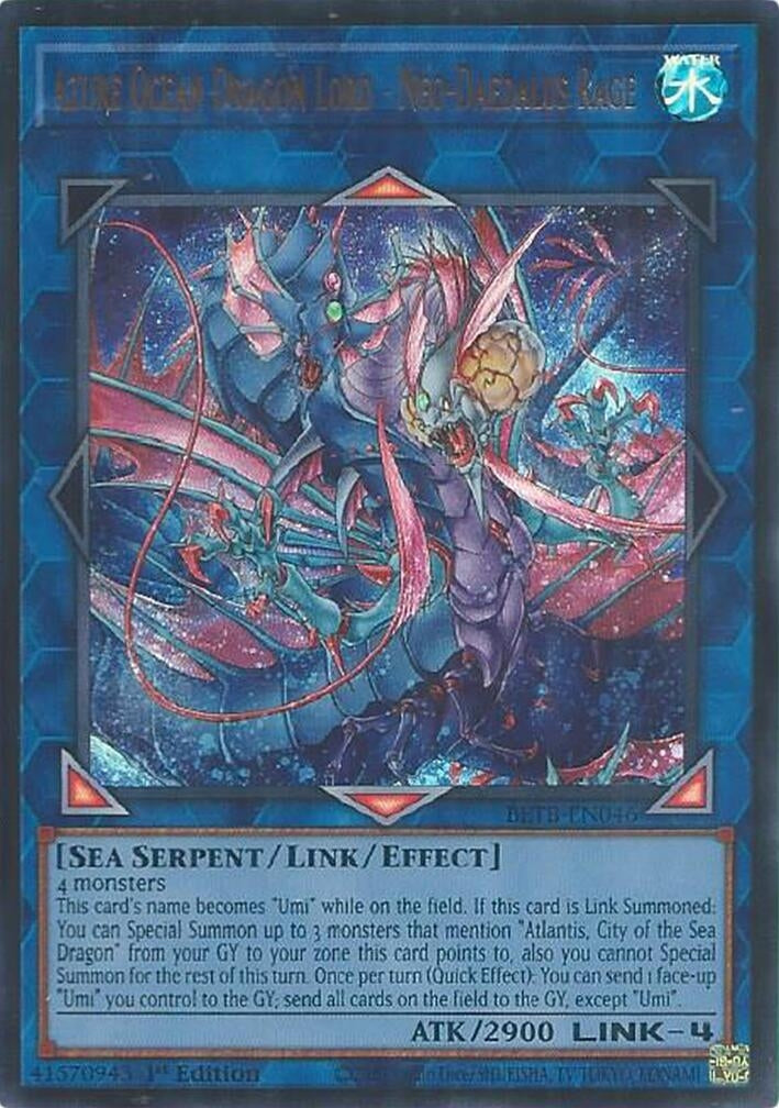Image for Azure Ocean Dragon Lord - Neo-Daedalus Rage (BETB-EN046) (Beyond the Brave) (BETB) - YuGiOh
