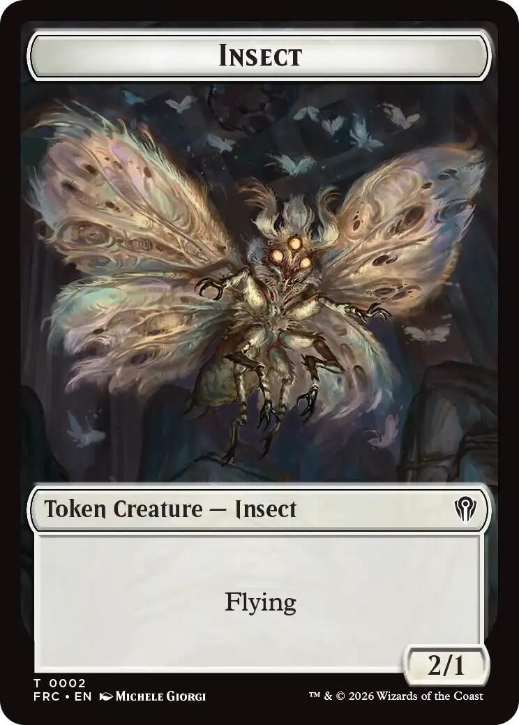 Image for Insect // Rogue Double-Sided Token (2 // 7) (Commander: Reality Fracture) (FRC) - Magic: The Gathering