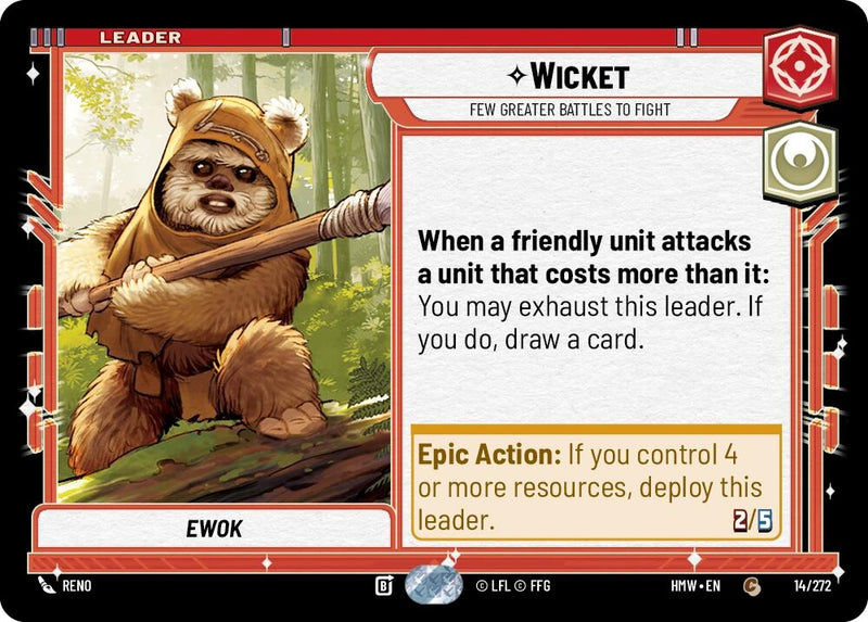 Image for Wicket - Few Greater Battles to Fight (14/272) (Homeworlds) (HMW) - Star Wars: Unlimited