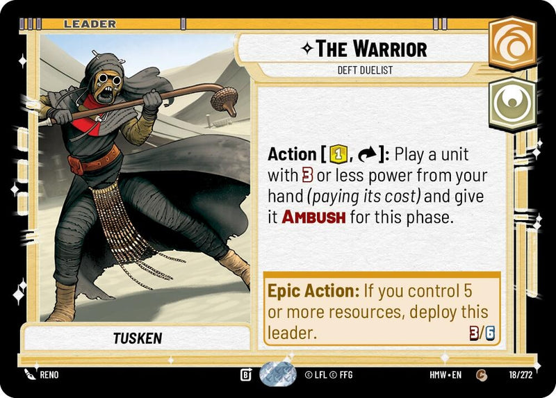 Image for The Warrior - Deft Duelist (18/272) (Homeworlds) (HMW) - Star Wars: Unlimited