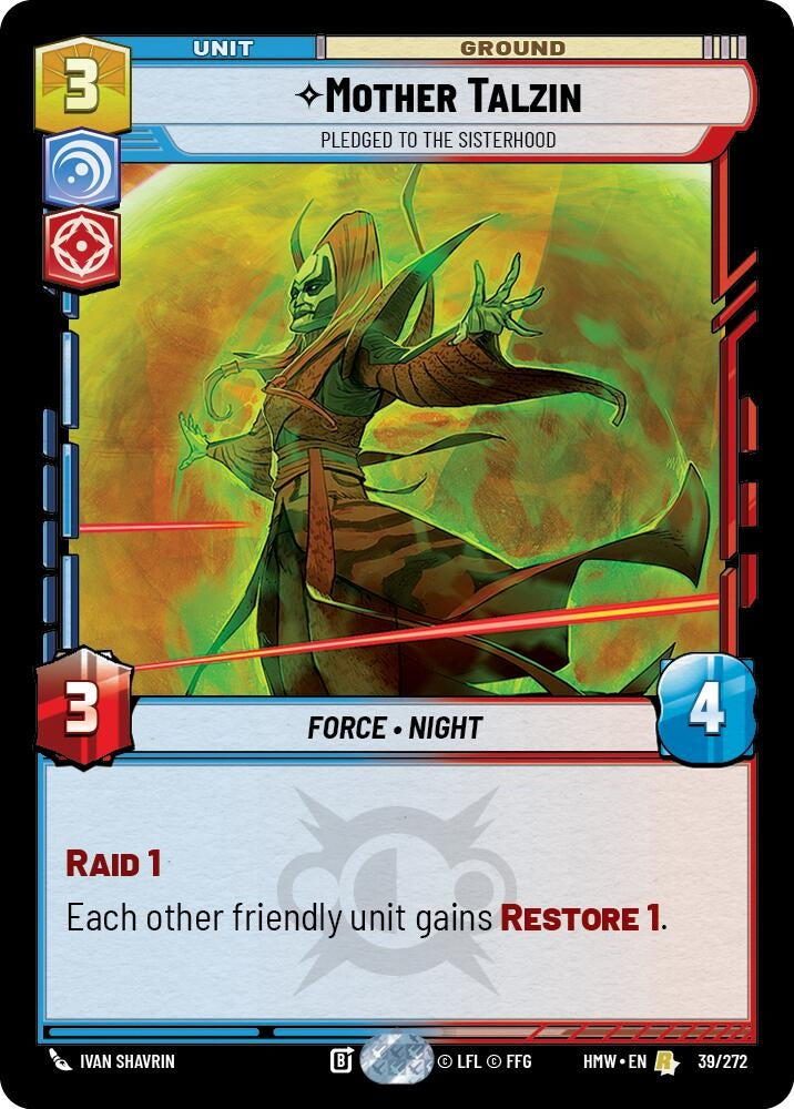 Image for Mother Talzin - Pledged to the Sisterhood (39/272) (Homeworlds) (HMW) - Star Wars: Unlimited