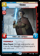 Image for Dooku - Corruption Must Be Eradicated (42/272) (Homeworlds) (HMW) - Star Wars: Unlimited