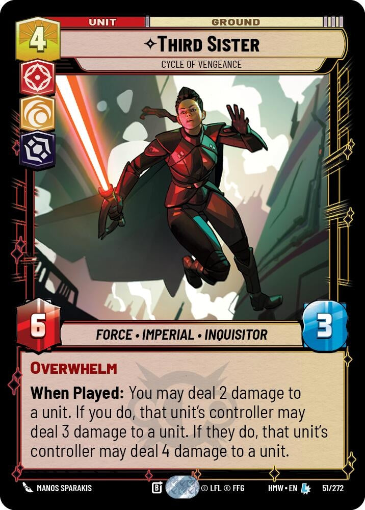 Image for Third Sister - Cycle of Vengeance (51/272) (Homeworlds) (HMW) - Star Wars: Unlimited