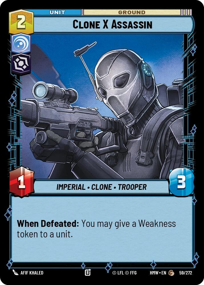 Image for Clone X Assassin (59/272) (Homeworlds) (HMW) - Star Wars: Unlimited