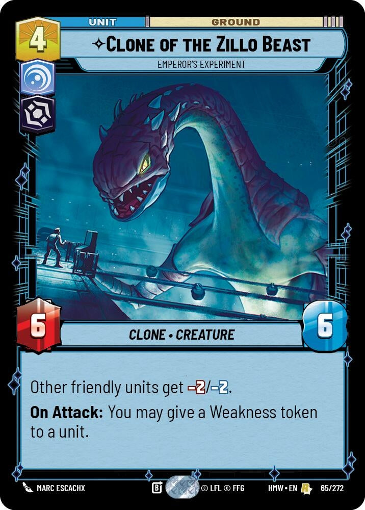 Image for Clone of the Zillo Beast - Emperor's Experiment (65/272) (Homeworlds) (HMW) - Star Wars: Unlimited