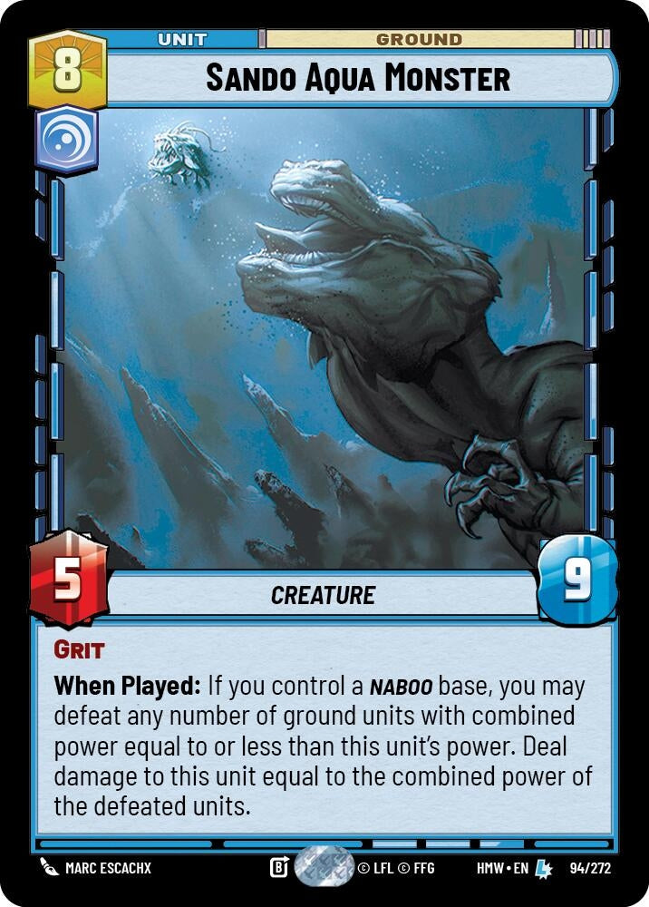 Image for Sando Aqua Monster (94/272) (Homeworlds) (HMW) - Star Wars: Unlimited