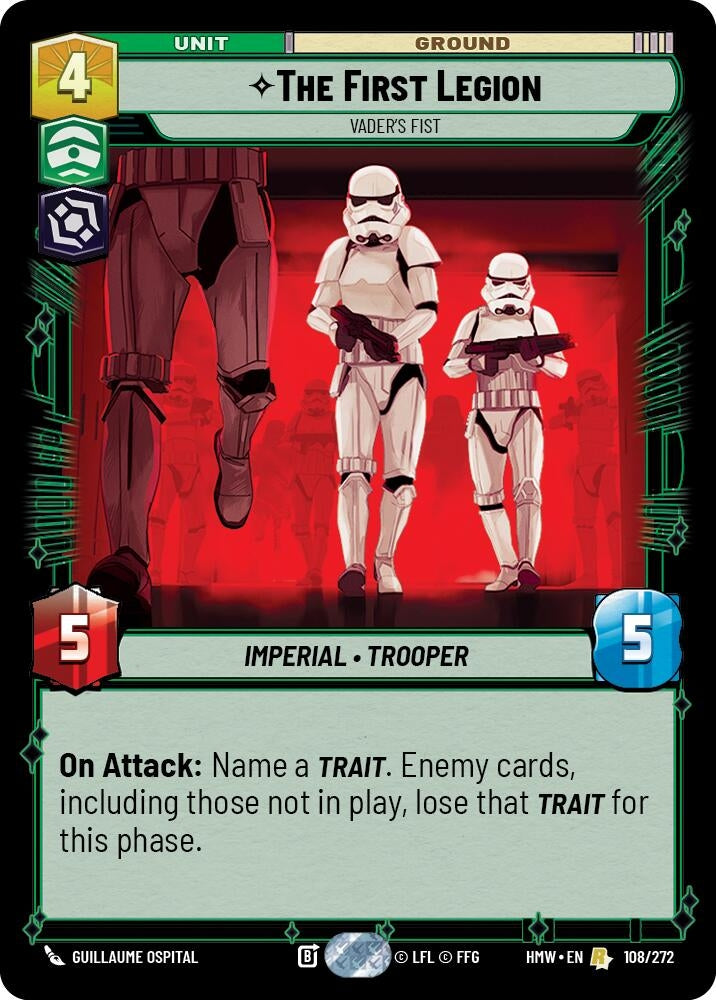 Image for The First Legion - Vader's Fist (108/272) (Homeworlds) (HMW) - Star Wars: Unlimited