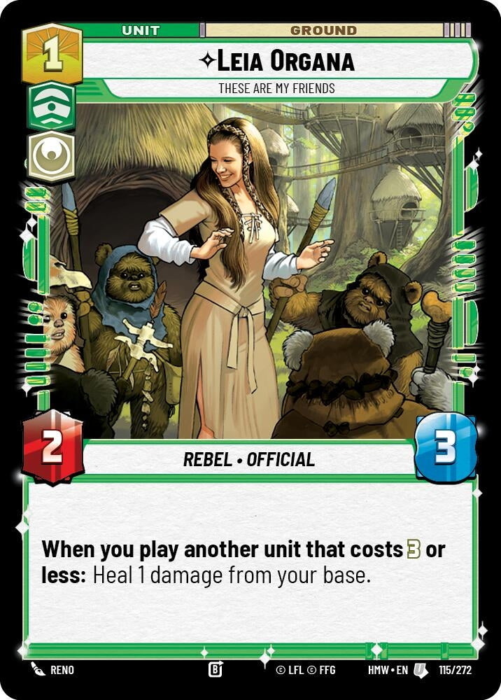 Image for Leia Organa - These Are My Friends (115/272) (Homeworlds) (HMW) - Star Wars: Unlimited