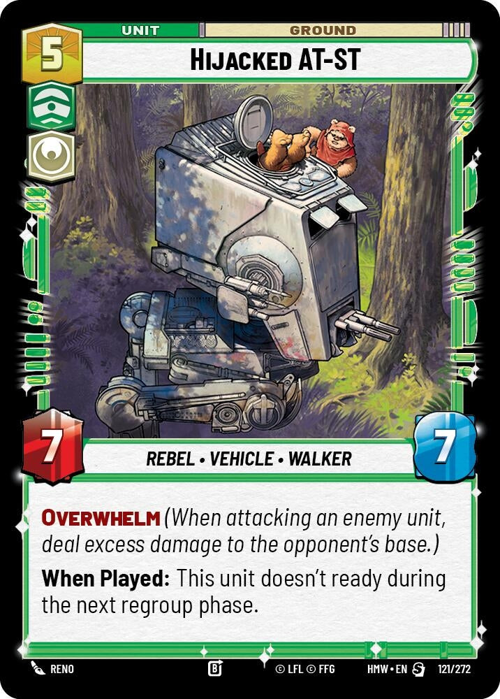 Image for Hijacked AT-ST (121/272) (Homeworlds) (HMW) - Star Wars: Unlimited