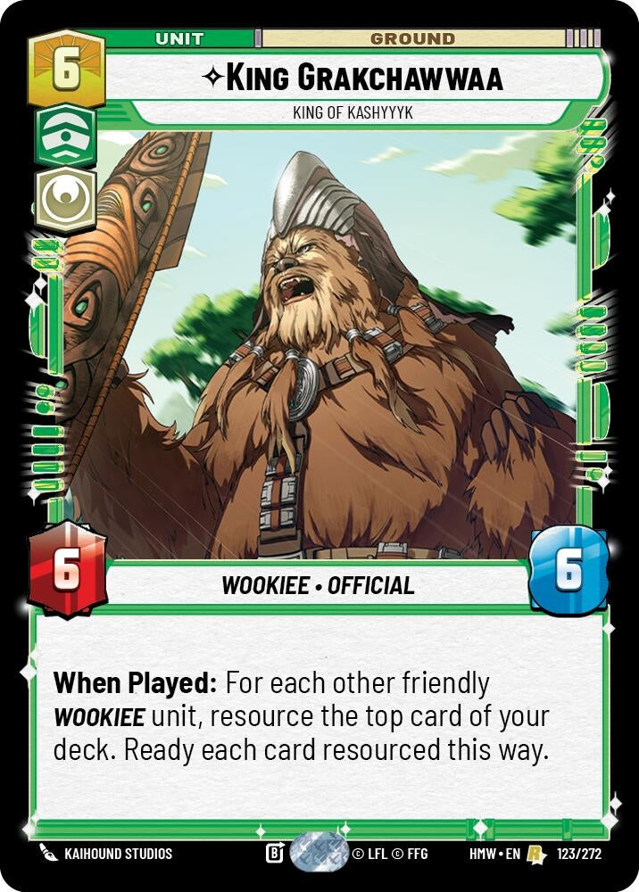 Image for King Grakchawwaa - King of Kashyyyk (123/272) (Homeworlds) (HMW) - Star Wars: Unlimited