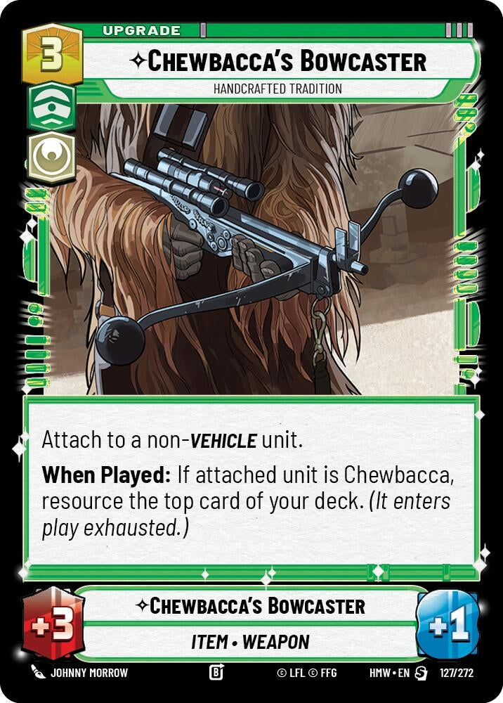 Image for Chewbacca's Bowcaster - Handcrafted Tradition (127/272) (Homeworlds) (HMW) - Star Wars: Unlimited