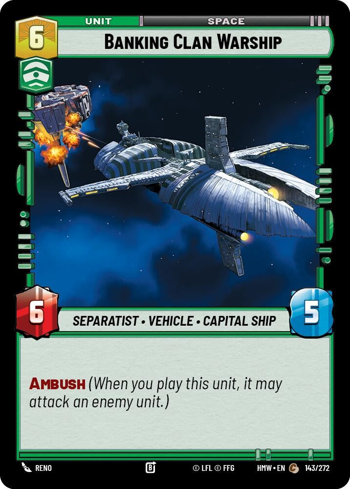 Image for Banking Clan Warship (143/272) (Homeworlds) (HMW) - Star Wars: Unlimited