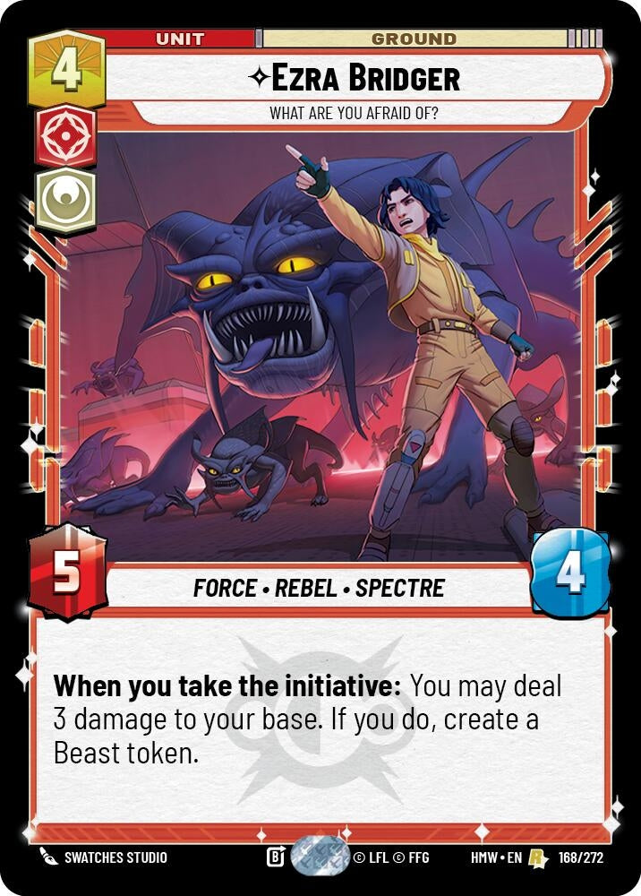 Image for Ezra Bridger - What Are You Afraid Of? (168/272) (Homeworlds) (HMW) - Star Wars: Unlimited