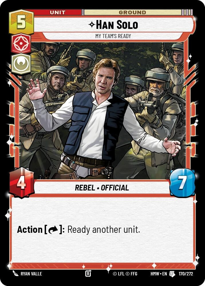 Image for Han Solo - My Team's Ready (170/272) (Homeworlds) (HMW) - Star Wars: Unlimited