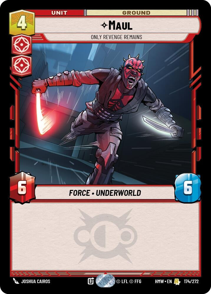Image for Maul - Only Revenge Remains (174/272) (Homeworlds) (HMW) - Star Wars: Unlimited
