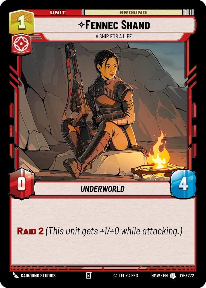 Image for Fennec Shand - A Ship For A Life (175/272) (Homeworlds) (HMW) - Star Wars: Unlimited