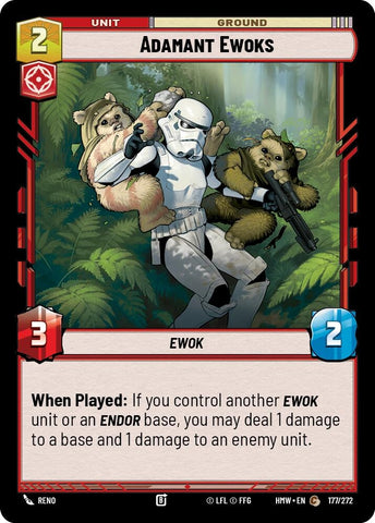 Image for Adamant Ewoks (177/272) (Homeworlds) (HMW) - Star Wars: Unlimited