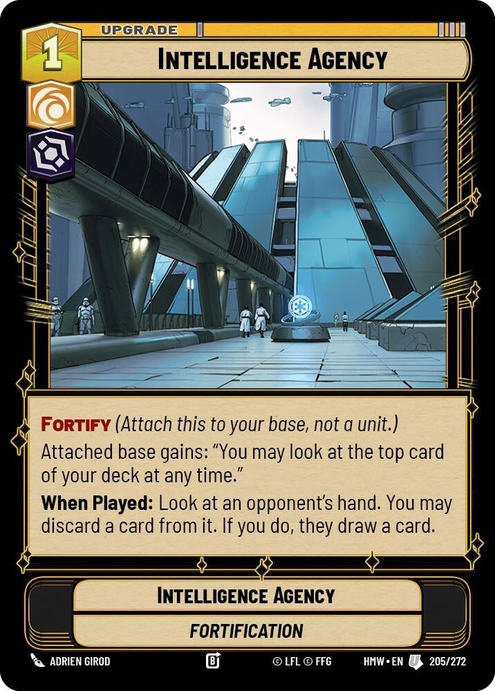 Image for Intelligence Agency (205/272) (Homeworlds) (HMW) - Star Wars: Unlimited