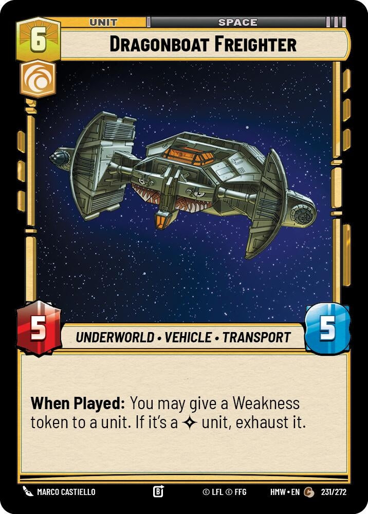 Image for Dragonboat Freighter (231/272) (Homeworlds) (HMW) - Star Wars: Unlimited