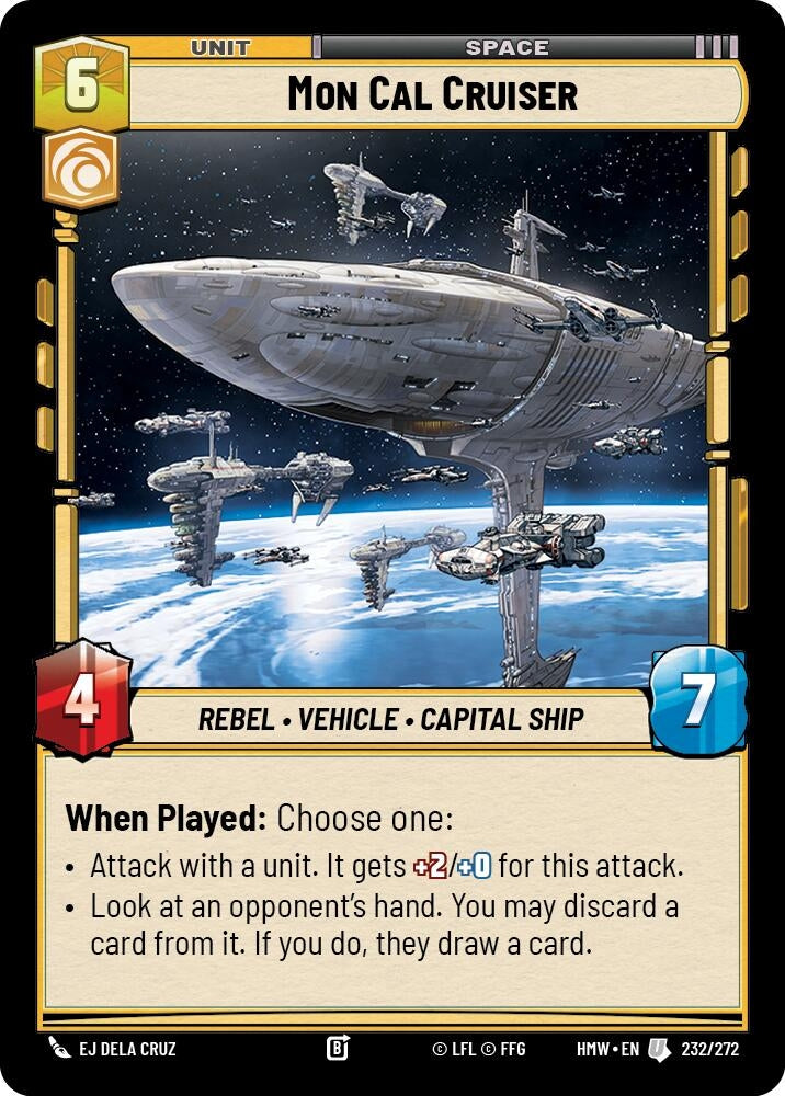 Image for Mon Cal Cruiser (232/272) (Homeworlds) (HMW) - Star Wars: Unlimited