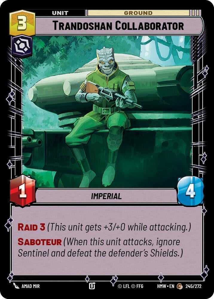 Image for Trandoshan Collaborator (245/272) (Homeworlds) (HMW) - Star Wars: Unlimited