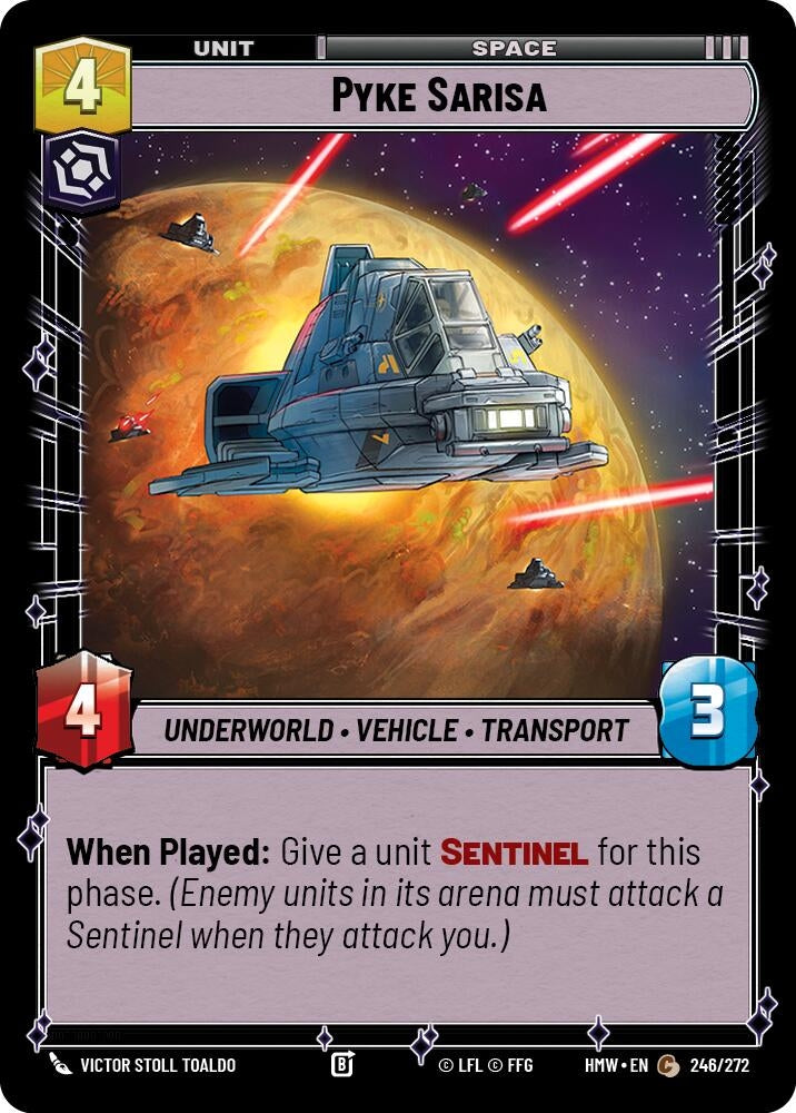 Image for Pyke Sarisa (246/272) (Homeworlds) (HMW) - Star Wars: Unlimited