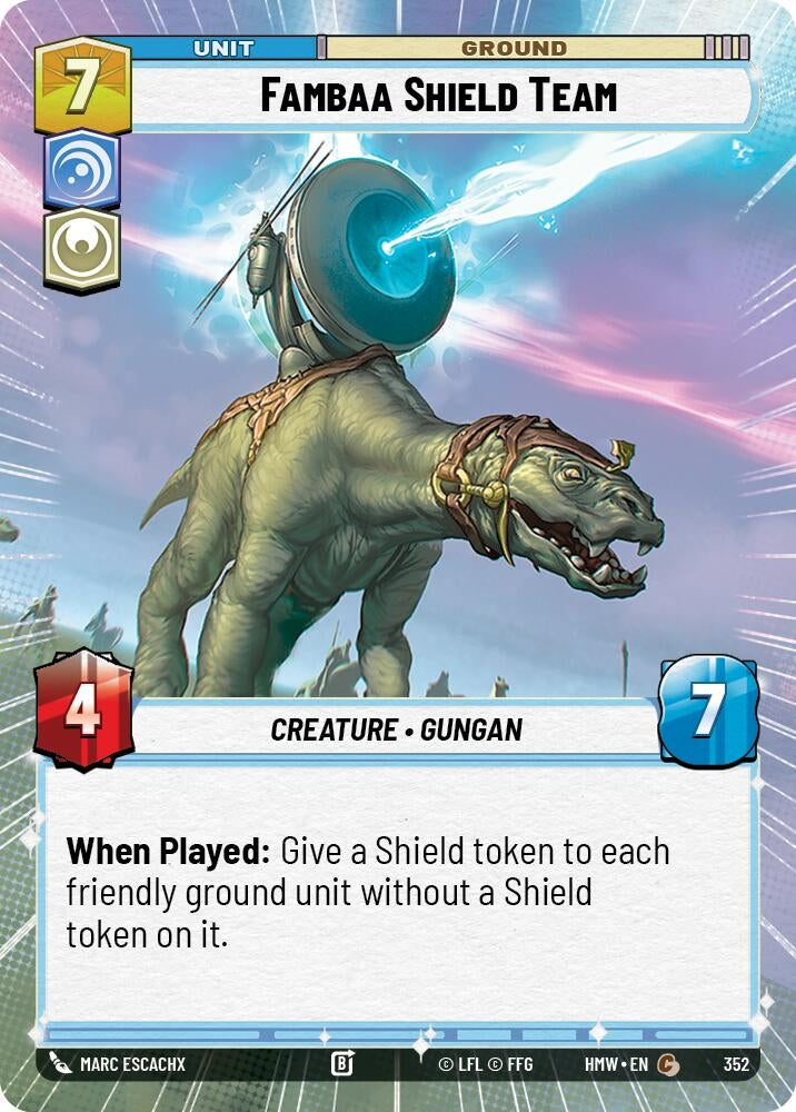 Image for Fambaa Shield Team (Hyperspace) (352) (Homeworlds) (HMW) - Star Wars: Unlimited