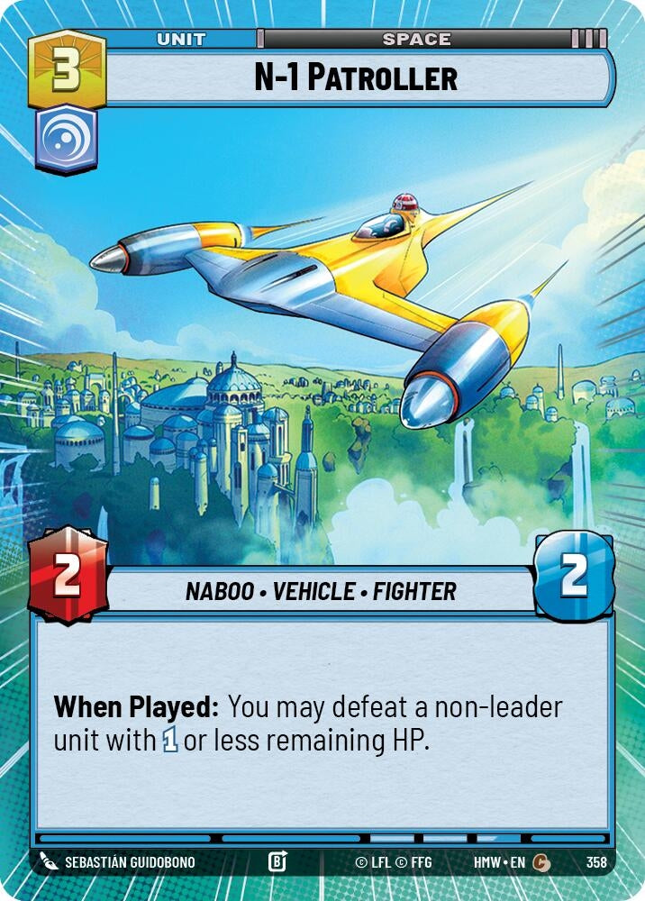 Image for N-1 Patroller (Hyperspace) (358) (Homeworlds) (HMW) - Star Wars: Unlimited
