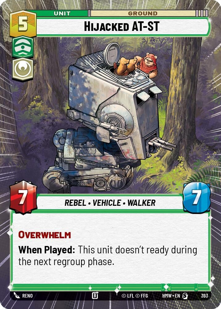 Image for Hijacked AT-ST (Hyperspace) (393) (Homeworlds) (HMW) - Star Wars: Unlimited
