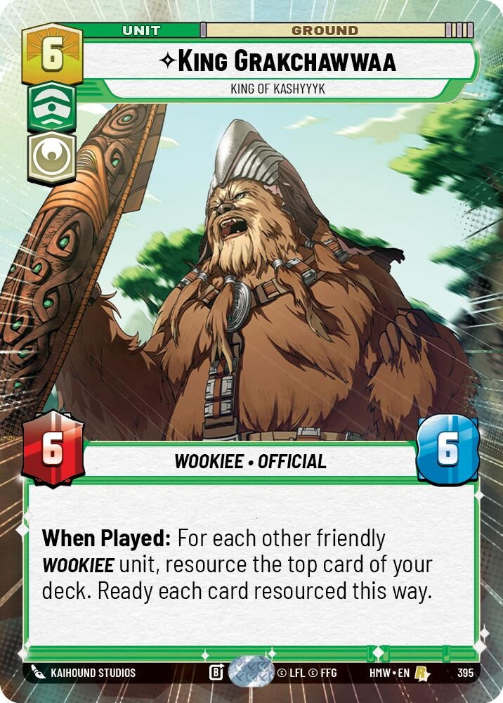 Image for King Grakchawwaa - King of Kashyyyk (Hyperspace) (395) (Homeworlds) (HMW) - Star Wars: Unlimited