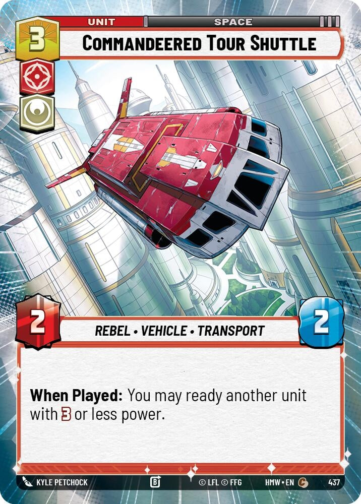 Image for Commandeered Tour Shuttle (Hyperspace) (437) (Homeworlds) (HMW) - Star Wars: Unlimited