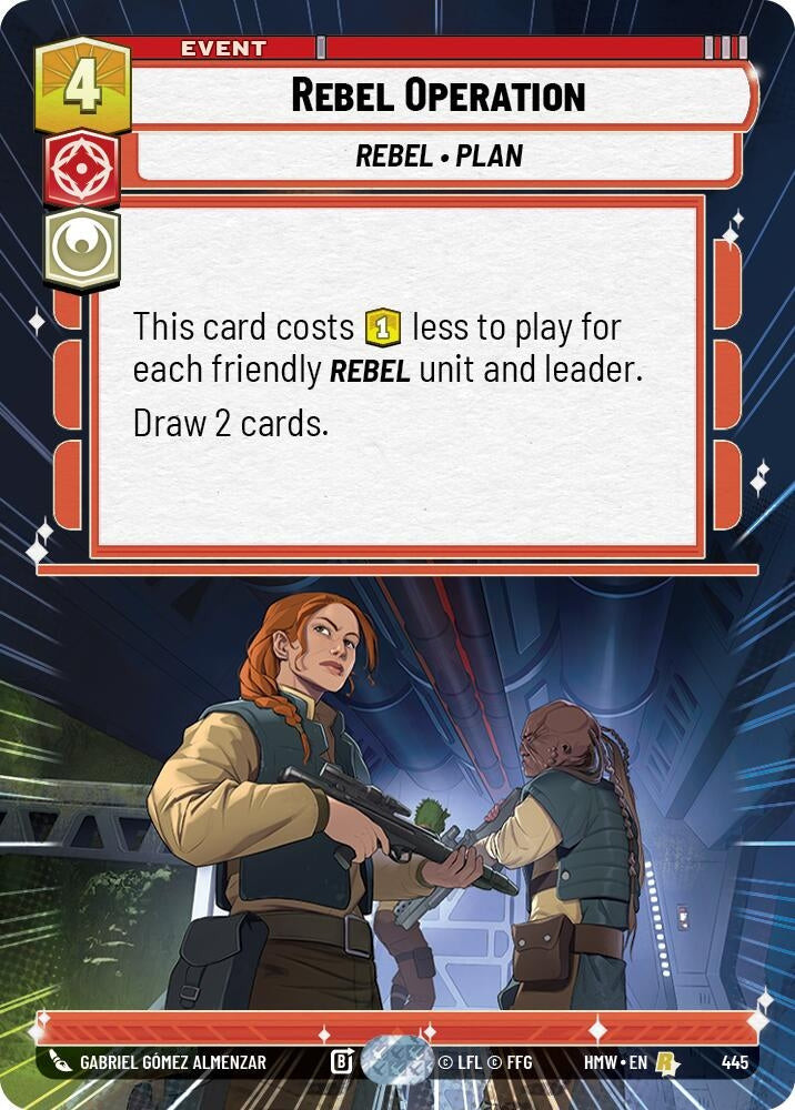Image for Rebel Operation (Hyperspace) (445) (Homeworlds) (HMW) - Star Wars: Unlimited