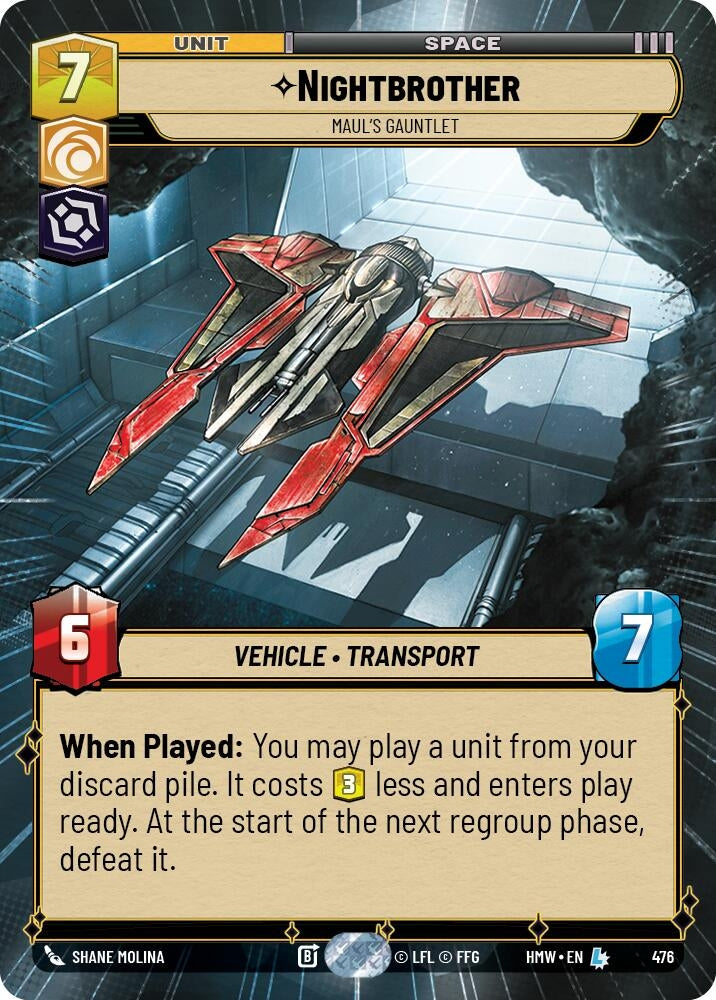 Image for Nightbrother - Maul's Gauntlet (Hyperspace) (476) (Homeworlds) (HMW) - Star Wars: Unlimited