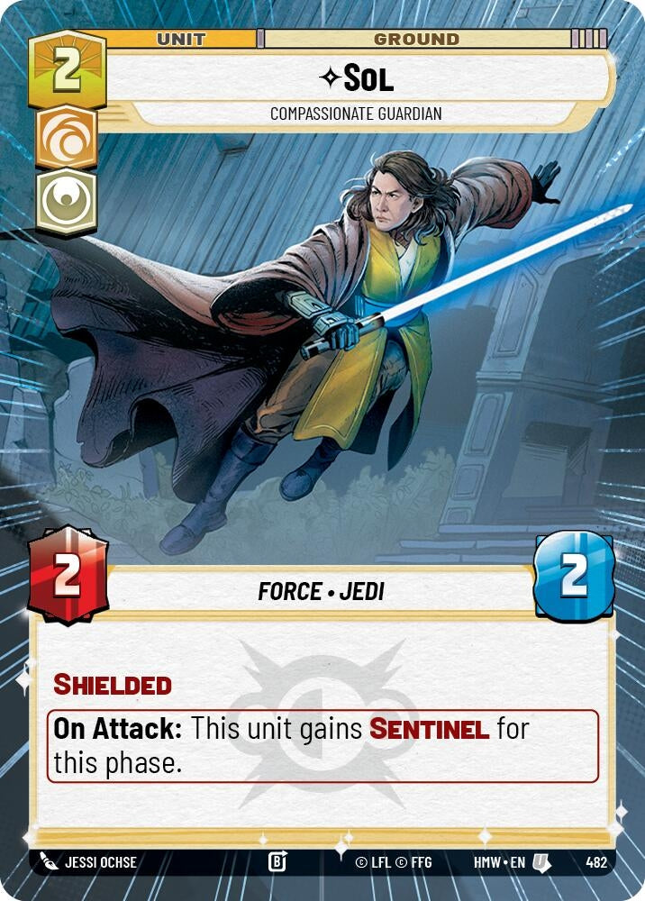 Image for Sol - Compassionate Guardian (Hyperspace) (482) (Homeworlds) (HMW) - Star Wars: Unlimited