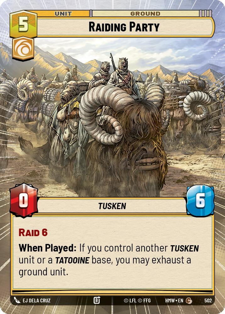 Image for Raiding Party (Hyperspace) (502) (Homeworlds) (HMW) - Star Wars: Unlimited