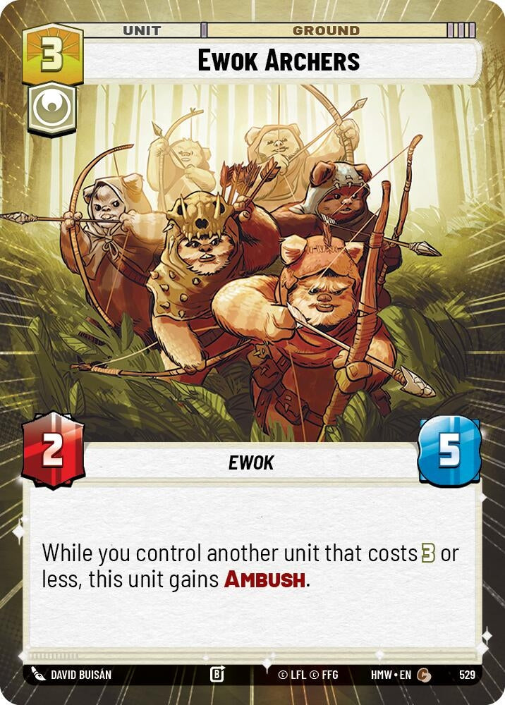 Image for Ewok Archers (Hyperspace) (529) (Homeworlds) (HMW) - Star Wars: Unlimited
