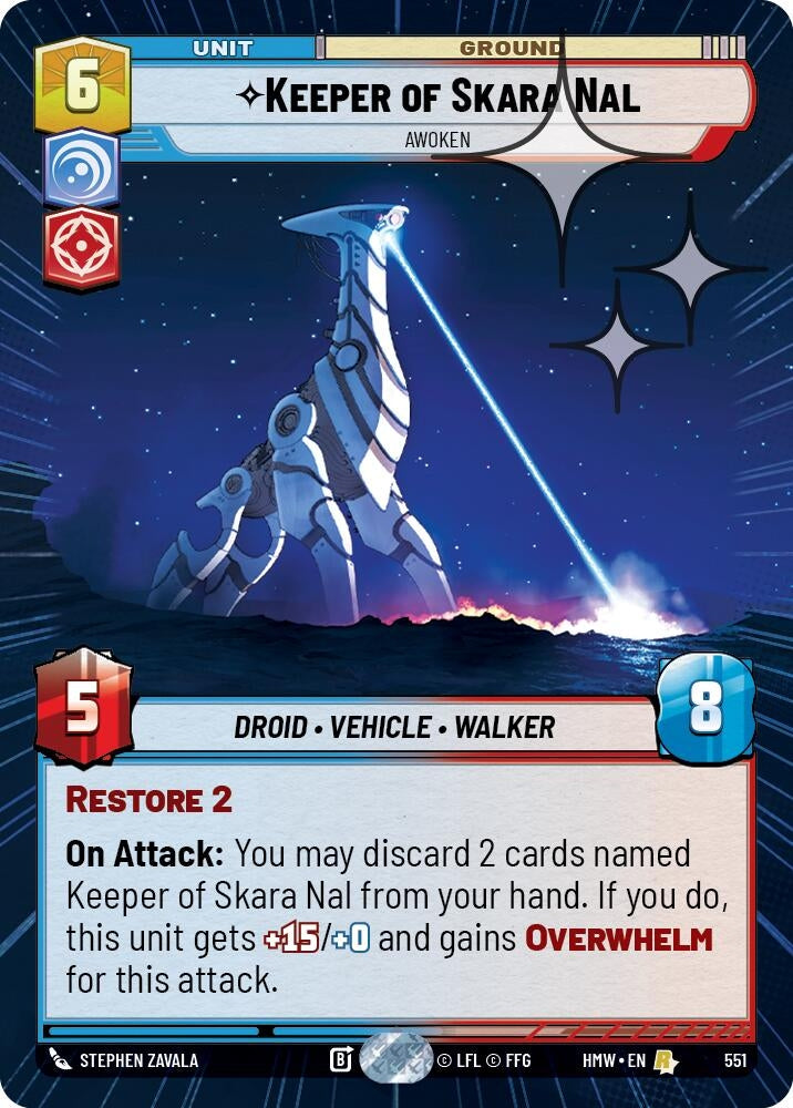 Image for Keeper of Skara Nal - Awoken (Hyperspace Foil) (551) (Homeworlds) (HMW) - Star Wars: Unlimited