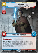 Image for Dooku - Corruption Must Be Eradicated (Hyperspace Foil) (552) (Homeworlds) (HMW) - Star Wars: Unlimited