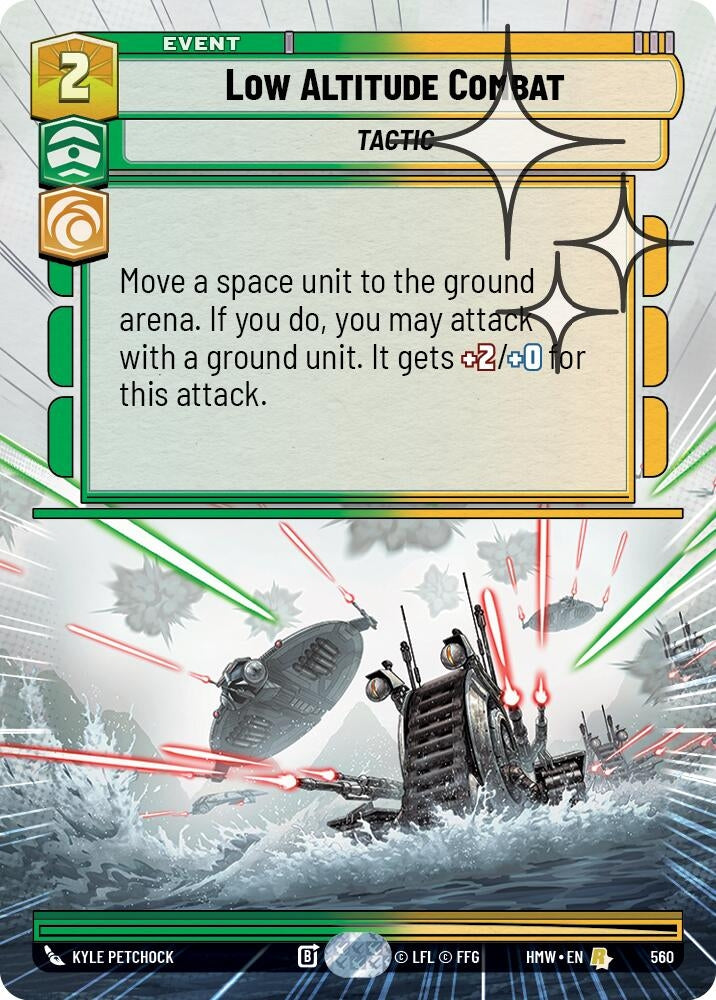 Image for Low Altitude Combat (Hyperspace Foil) (560) (Homeworlds) (HMW) - Star Wars: Unlimited