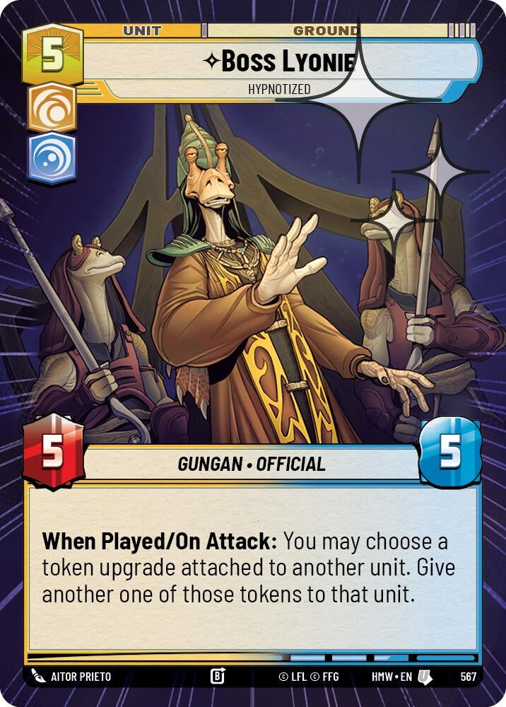 Image for Boss Lyonie - Hypnotized (Hyperspace Foil) (567) (Homeworlds) (HMW) - Star Wars: Unlimited