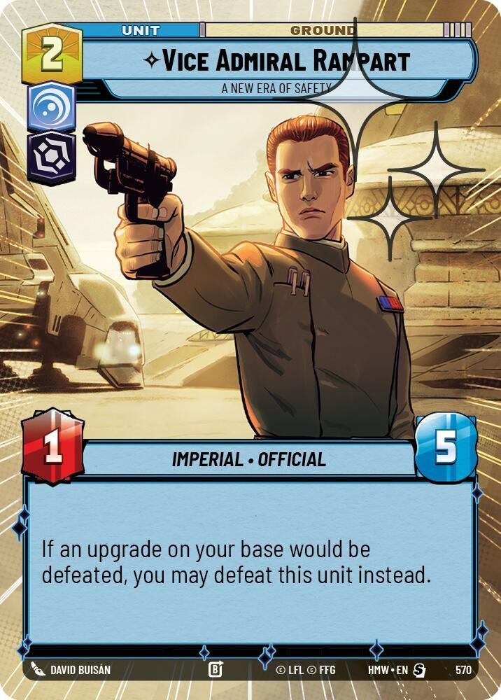 Image for Vice Admiral Rampart - A New Era of Safety (Hyperspace Foil) (570) (Homeworlds) (HMW) - Star Wars: Unlimited