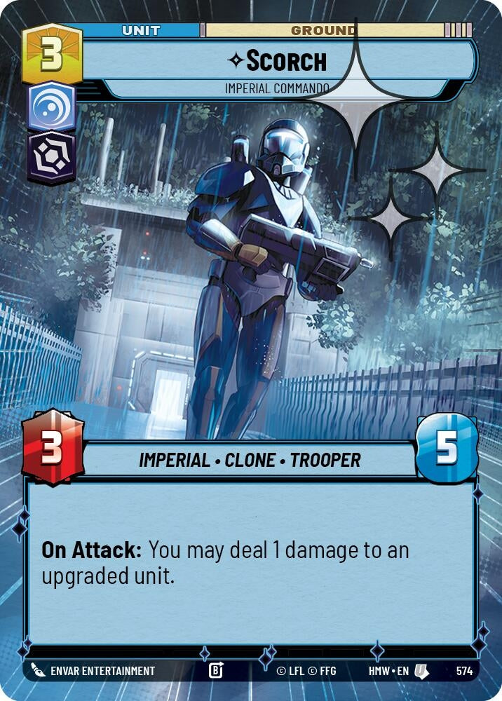 Image for Scorch - Imperial Commando (Hyperspace Foil) (574) (Homeworlds) (HMW) - Star Wars: Unlimited