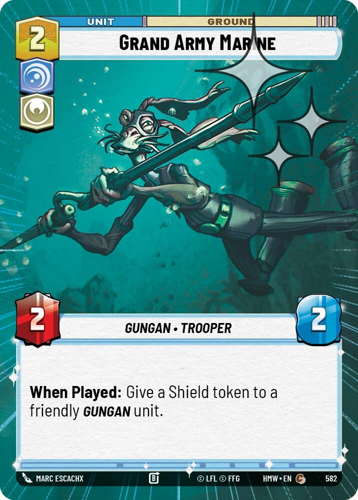 Image for Grand Army Marine (Hyperspace Foil) (582) (Homeworlds) (HMW) - Star Wars: Unlimited