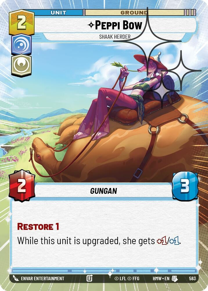 Image for Peppi Bow - Shaak Herder (Hyperspace Foil) (583) (Homeworlds) (HMW) - Star Wars: Unlimited