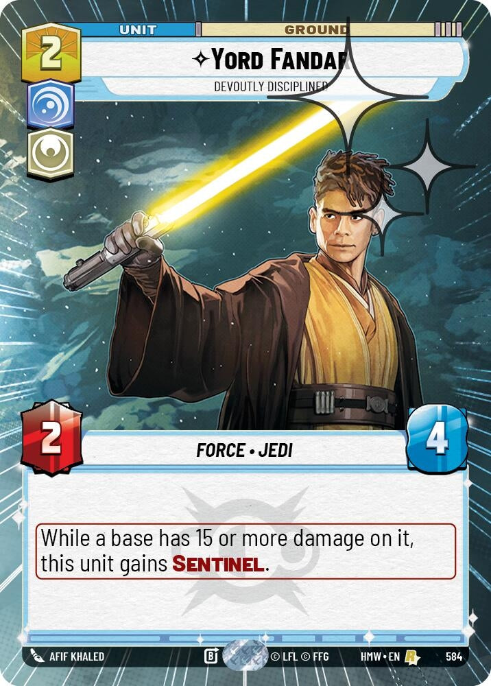 Image for Yord Fandar - Devoutly Disciplined (Hyperspace Foil) (584) (Homeworlds) (HMW) - Star Wars: Unlimited