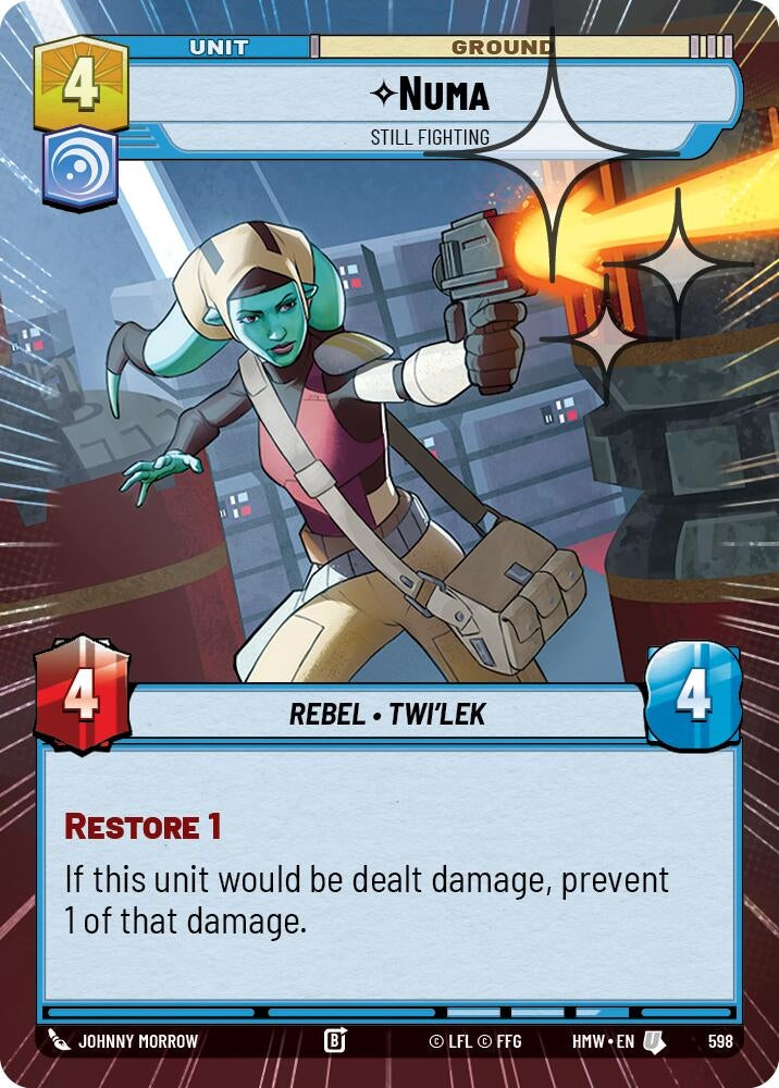 Image for Numa - Still Fighting (Hyperspace Foil) (598) (Homeworlds) (HMW) - Star Wars: Unlimited