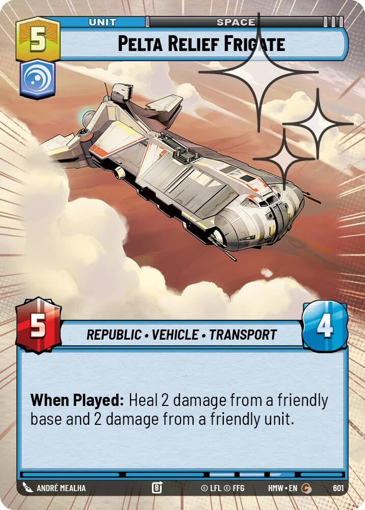 Image for Pelta Relief Frigate (Hyperspace Foil) (601) (Homeworlds) (HMW) - Star Wars: Unlimited