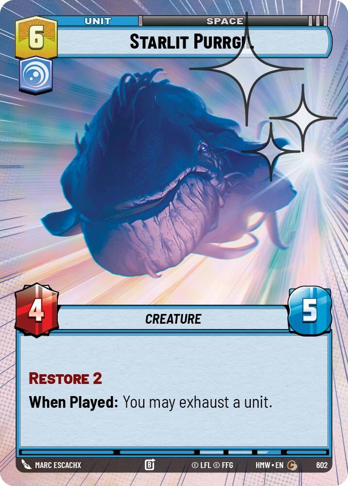 Image for Starlit Purrgil (Hyperspace Foil) (602) (Homeworlds) (HMW) - Star Wars: Unlimited