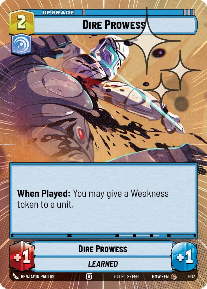 Image for Dire Prowess (Hyperspace Foil) (607) (Homeworlds) (HMW) - Star Wars: Unlimited